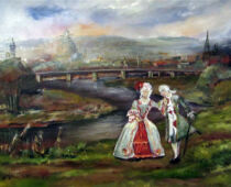 Öl auf Hartfaser | 40 x 50 cm | Preis: 250 € | #609 Dresden (Öl auf Hartfaser)