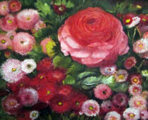 Öl auf Hartfaser | 40 x 50 cm | Preis: 200 € | #638 Rosa Traum (Öl auf Hartfaser)