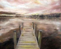 Pastellkreide | 40 x 50 cm | Preis: 125 € | #657 Torgau - Am Großen Teich (Pastellkreide)