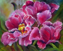 Pastellkreide | 30 x 40 cm | unverkäuflich | #658 Aufgeblühte Schönheiten - Tulpen (Pastellkreide)