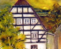 Pastellkreide | 30 x 40 cm | Preis: 80 € | #662 Dießbach Seußlitz bei Dresden (Pastellkreide)