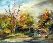 Pastellkreide | 30 x 40 cm | Preis: 85 € | #663 Elblandschaft (Pastellkreide)