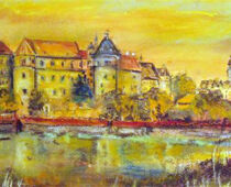 Pastellkreide | 30 x 60 cm | Preis: 85 € | #668 Torgau - Schloss Hartenfels (Pastellkreide)