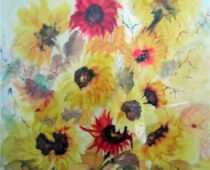 Aquarell auf Seide | 50 x 60 cm | Preis: 300 € | #674 Naturschönheiten (Aquarell auf Seide)