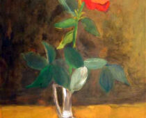 Tempera | 36 x 48 cm | Preis: 80 € | #677 Rose in Vase (Tempera)