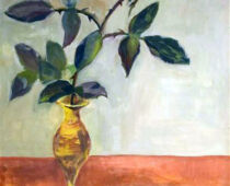 Tempera | 36 x 48 cm | Preis: 80 € | #678 Rose in Vase und Schmuckdöschen (Tempera)